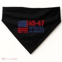 American Flag Fulfill The Mandate 45 47 USA-Made Doggie Bandana thumb 0