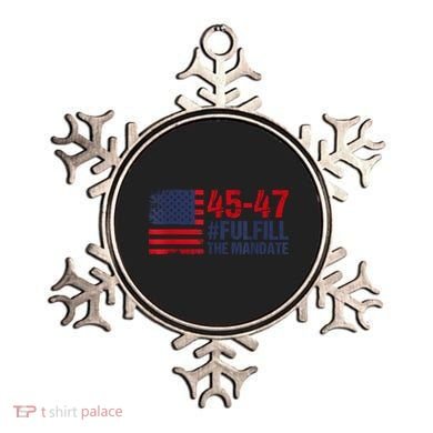American Flag Fulfill The Mandate 45 47 Ornament