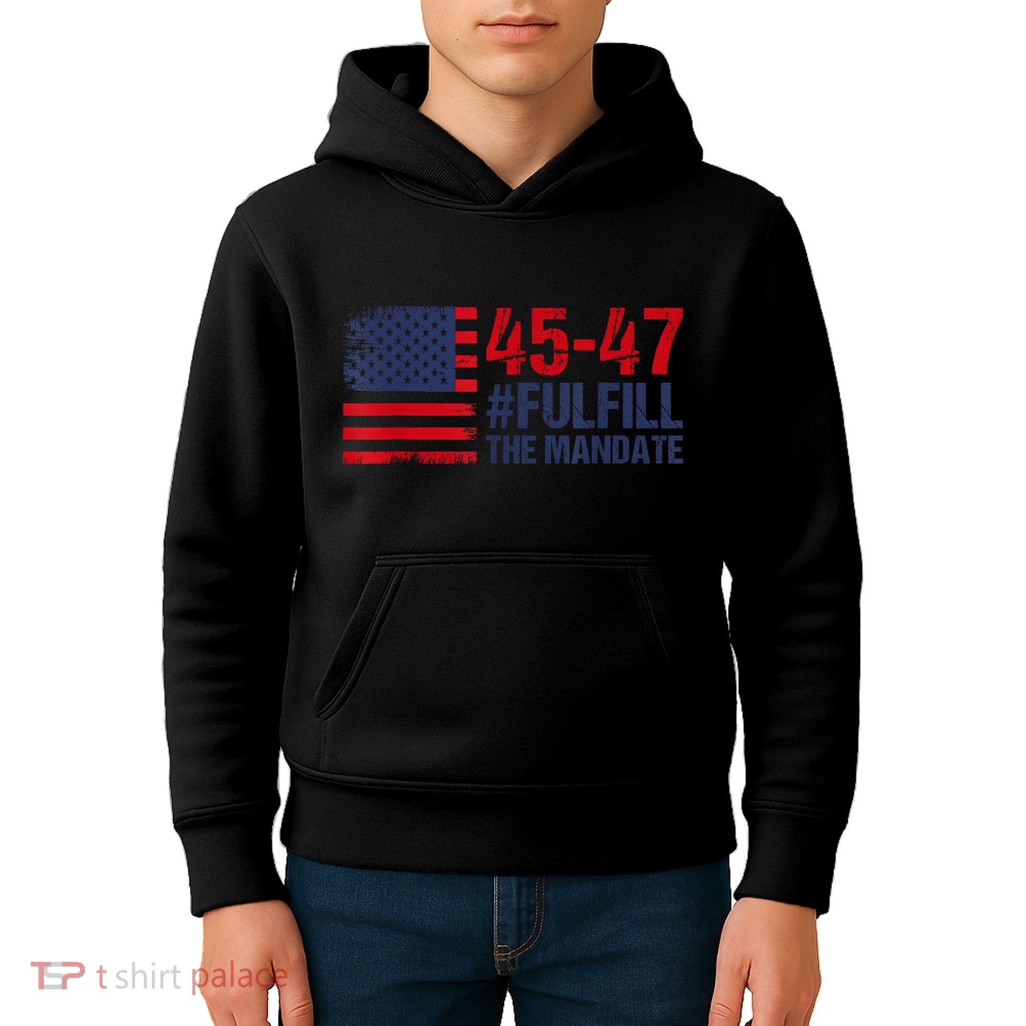 American Flag Fulfill The Mandate 45 47 Kids Hoodie