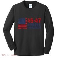 American Flag Fulfill The Mandate 45 47 Kids Long Sleeve Shirt thumb 0
