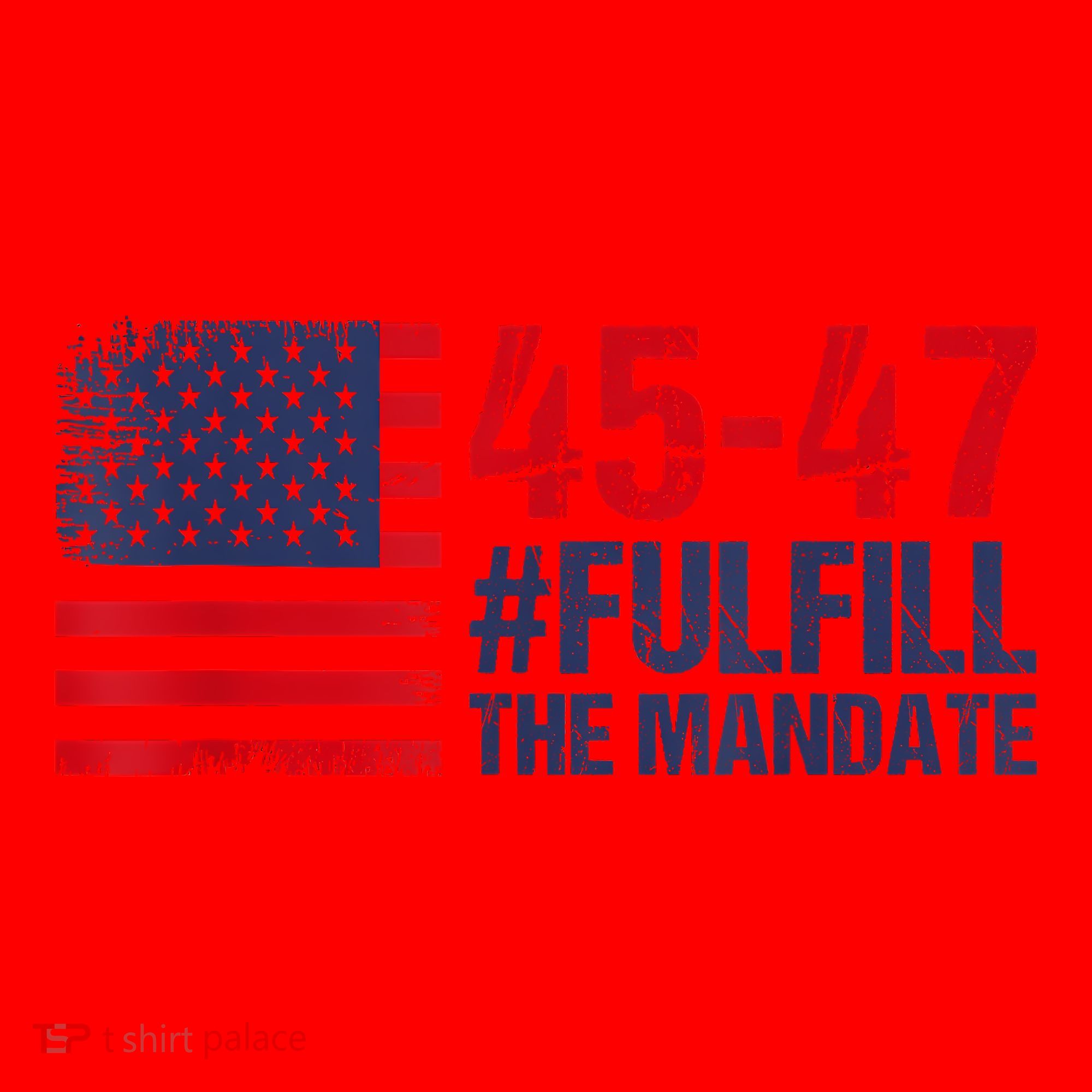 American Flag Fulfill The Mandate 45 47 Santa Hat