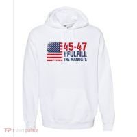 American Flag Fulfill The Mandate 45 47 Comfort Colors Garment-Dyed Hooded Sweatshirt thumb 0