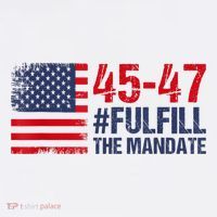 American Flag Fulfill The Mandate 45 47 Comfort Colors Garment-Dyed Hooded Sweatshirt thumb 2