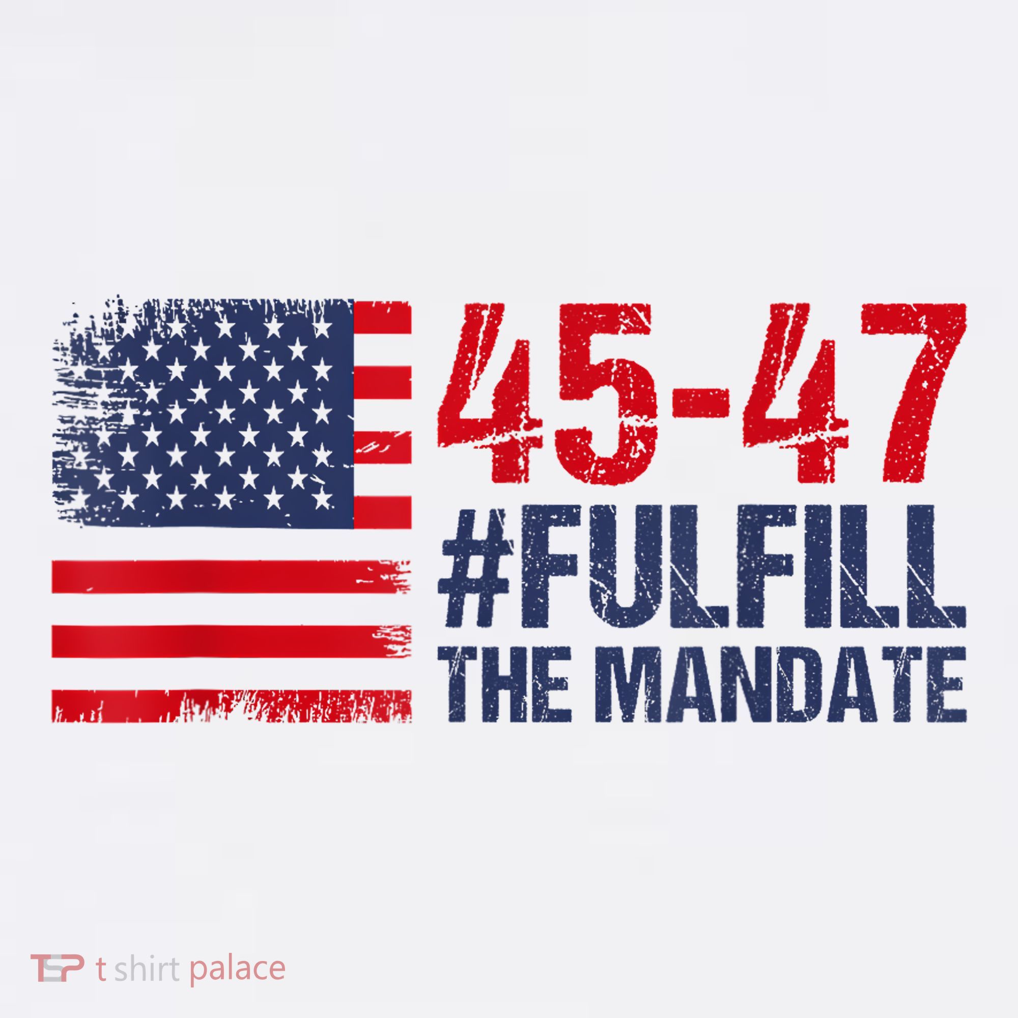 American Flag Fulfill The Mandate 45 47 Comfort Colors Garment-Dyed Hooded Sweatshirt