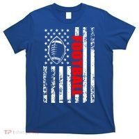 American Flag Football Patriotic Football Gift T-Shirt thumb 0