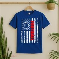 American Flag Football Patriotic Football Gift T-Shirt thumb 2