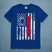 American Flag Football Patriotic Football Gift T-Shirt thumb 5