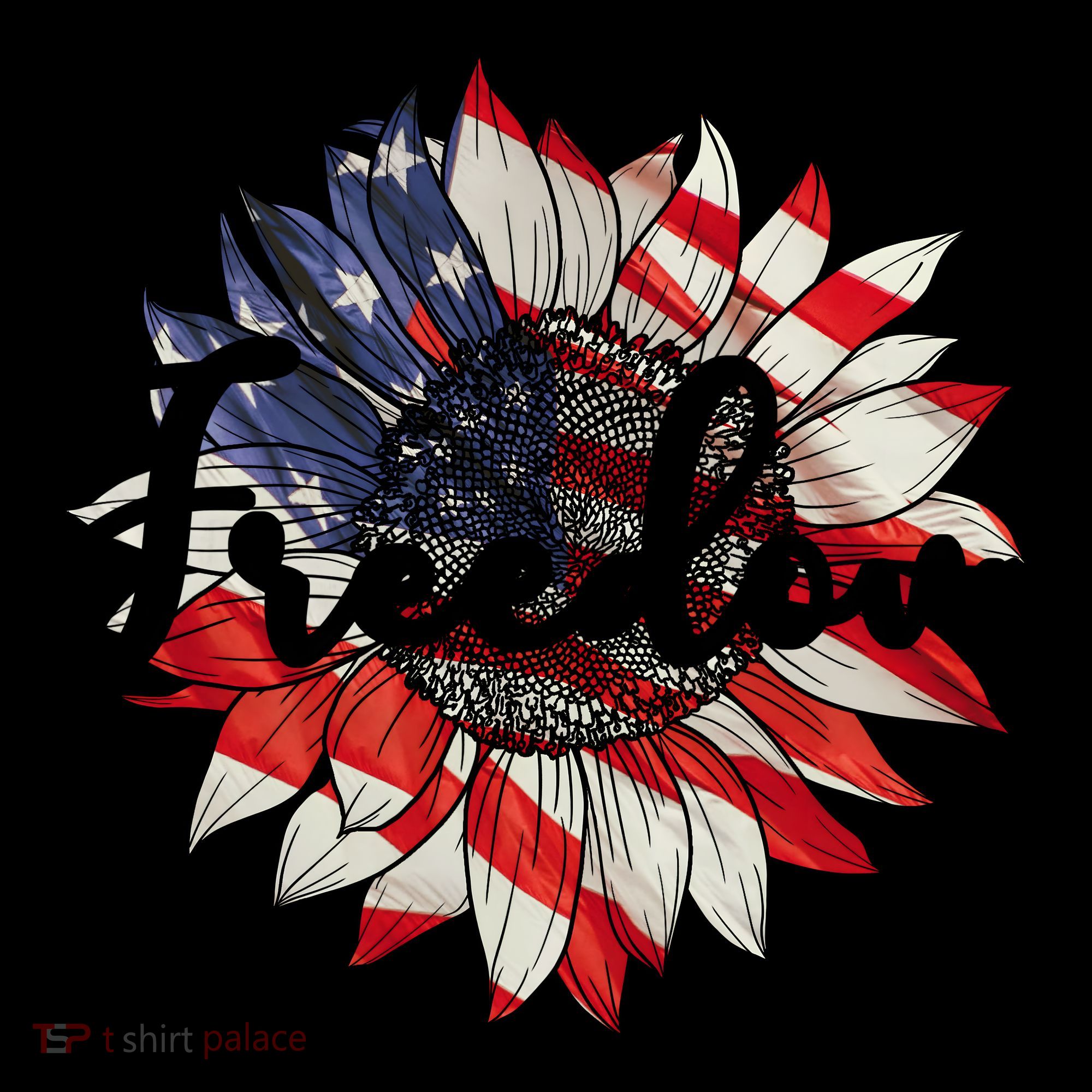 American Flag Freedom Sunflower Independence Day Coffee Mug