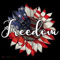 American Flag Freedom Sunflower Independence Day Women's Hoodie thumb 2