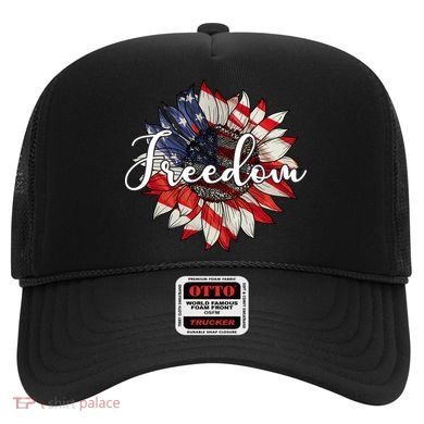 American Flag Freedom Sunflower Independence Day Hat