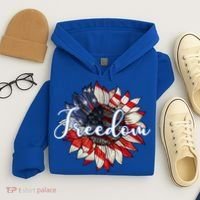 American Flag Freedom Sunflower Independence Day Hoodie thumb 4
