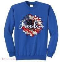 American Flag Freedom Sunflower Independence Day Sweatshirt thumb 0