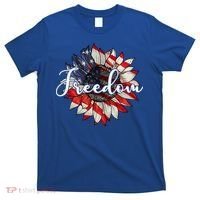 American Flag Freedom Sunflower Independence Day T-Shirt thumb 0