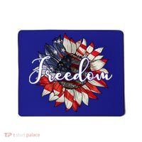 American Flag Freedom Sunflower Independence Day Mousepad thumb 0