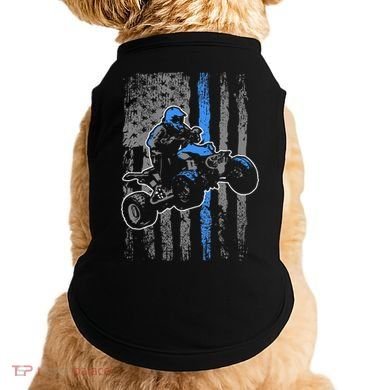 American Flag Four Wheeler Quad Atv Riding Gift Doggie Tank