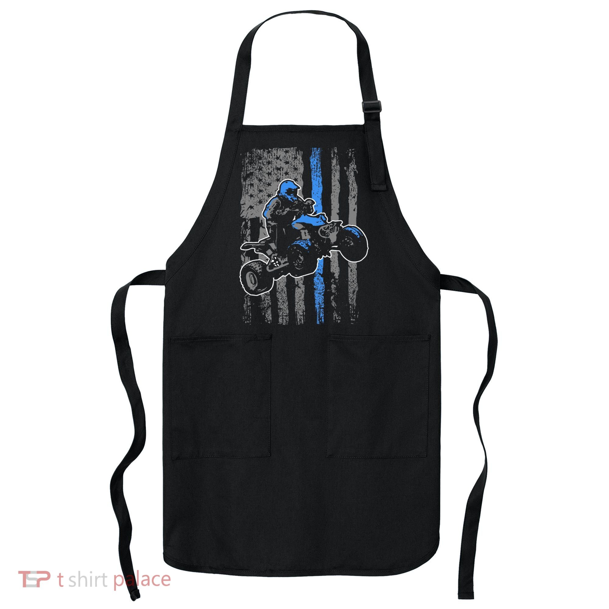 American Flag Four Wheeler Quad Atv Riding Gift Apron