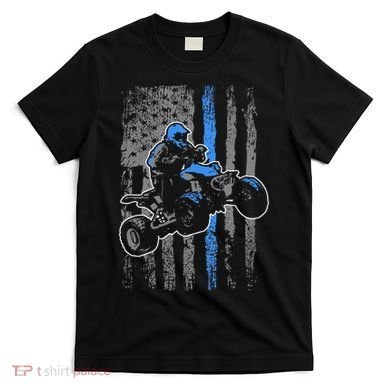 American Flag Four Wheeler Quad Atv Riding Gift T-Shirt