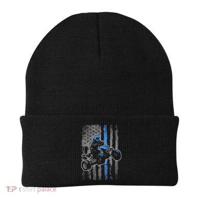 American Flag Four Wheeler Quad Atv Riding Gift Beanie