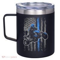 American Flag Four Wheeler Quad Atv Riding Gift 12oz Stainless Steel Coffee Mug thumb 2