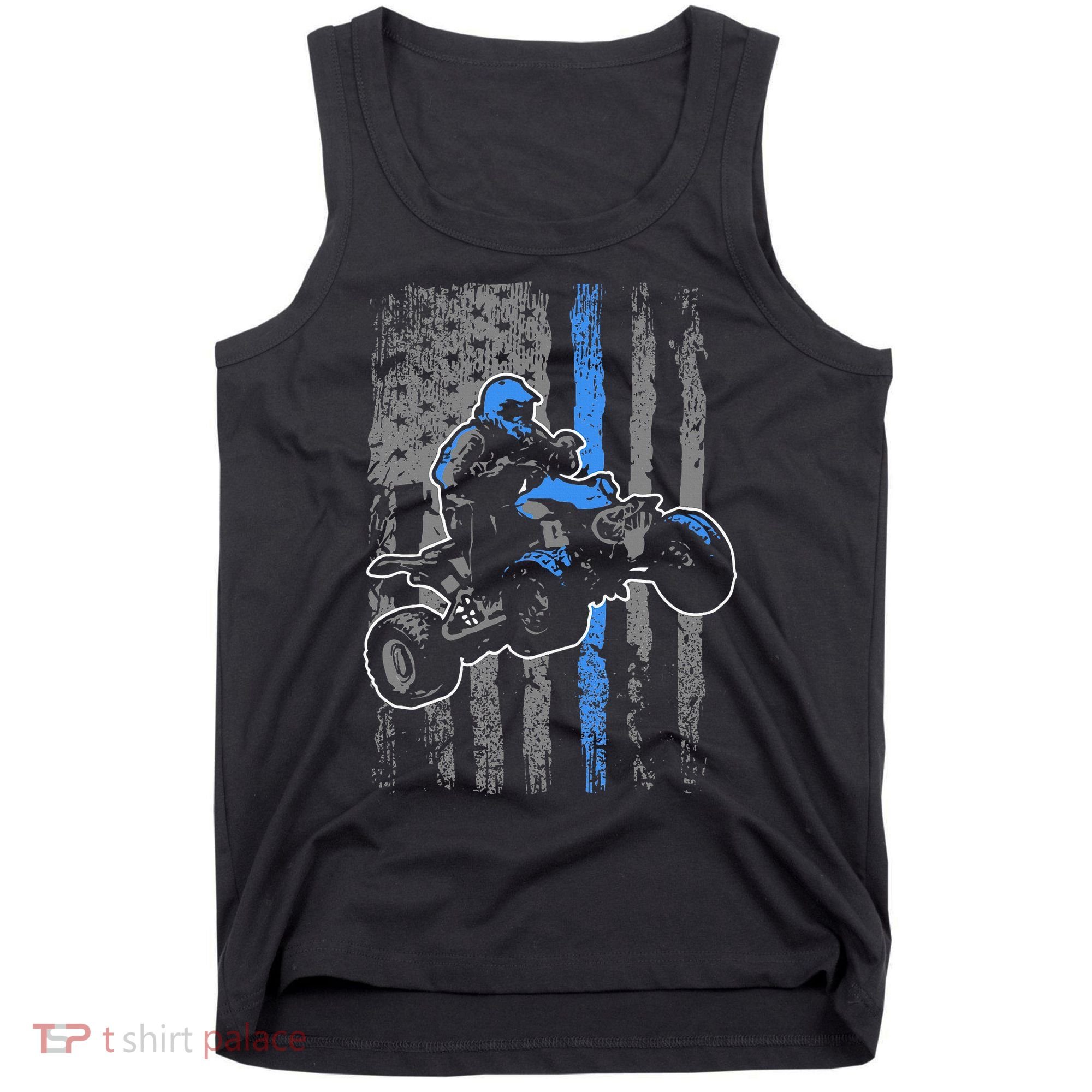 American Flag Four Wheeler Quad Atv Riding Gift Tank Top
