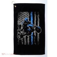 American Flag Four Wheeler Quad Atv Riding Gift Golf Towel thumb 0