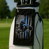 American Flag Four Wheeler Quad Atv Riding Gift Golf Towel thumb 2