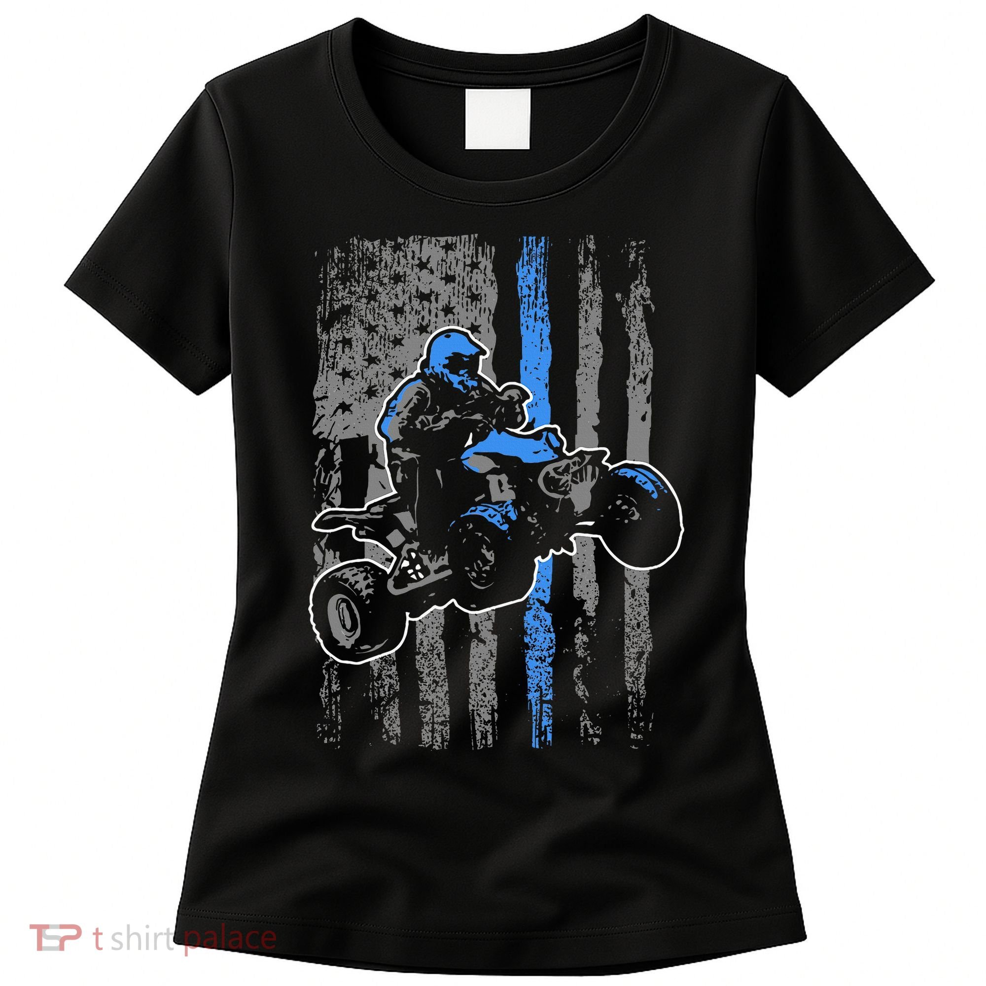 American Flag Four Wheeler Quad Atv Riding Gift Women's T-Shirt