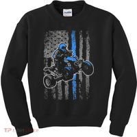 American Flag Four Wheeler Quad Atv Riding Gift Kids Sweatshirt thumb 0