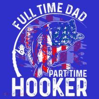 American Flag Full Time Dad Part Time Hooker Fathers Day Gift Mousepad thumb 1