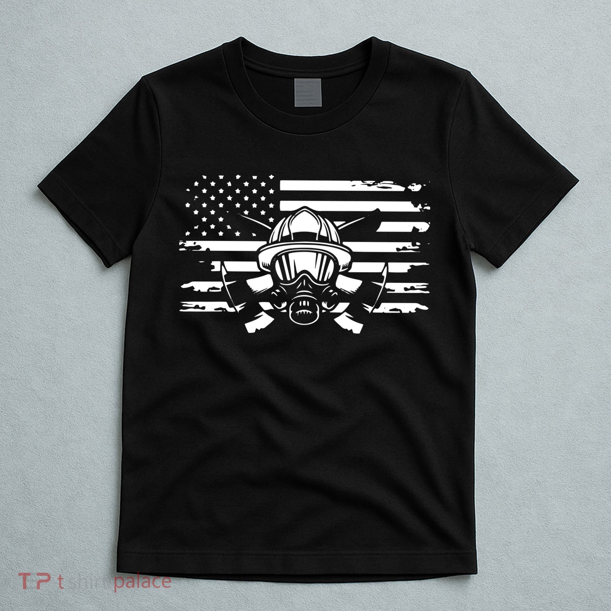 American Flag Fireman Firefighter Apparel Fireman T-Shirt