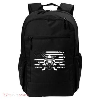 American Flag Fireman Firefighter Apparel Fireman Backpack