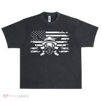 American Flag Fireman Firefighter Apparel Fireman Urban Oversized Heavyweight T-Shirt thumb 0