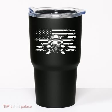American Flag Fireman Firefighter Apparel Fireman Tumbler