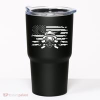 American Flag Fireman Firefighter Apparel Fireman Tumbler thumb 0
