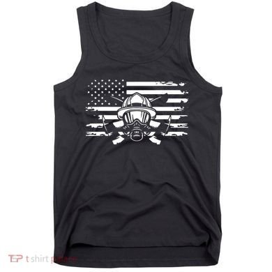 American Flag Fireman Firefighter Apparel Fireman Tank Top