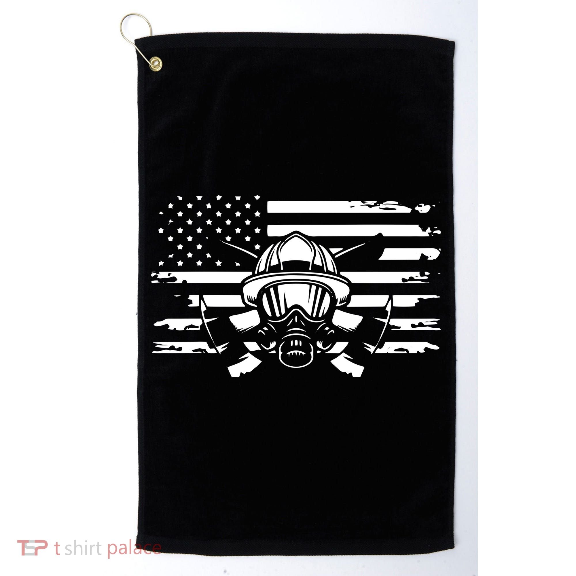 American Flag Fireman Firefighter Apparel Fireman Golf Towel