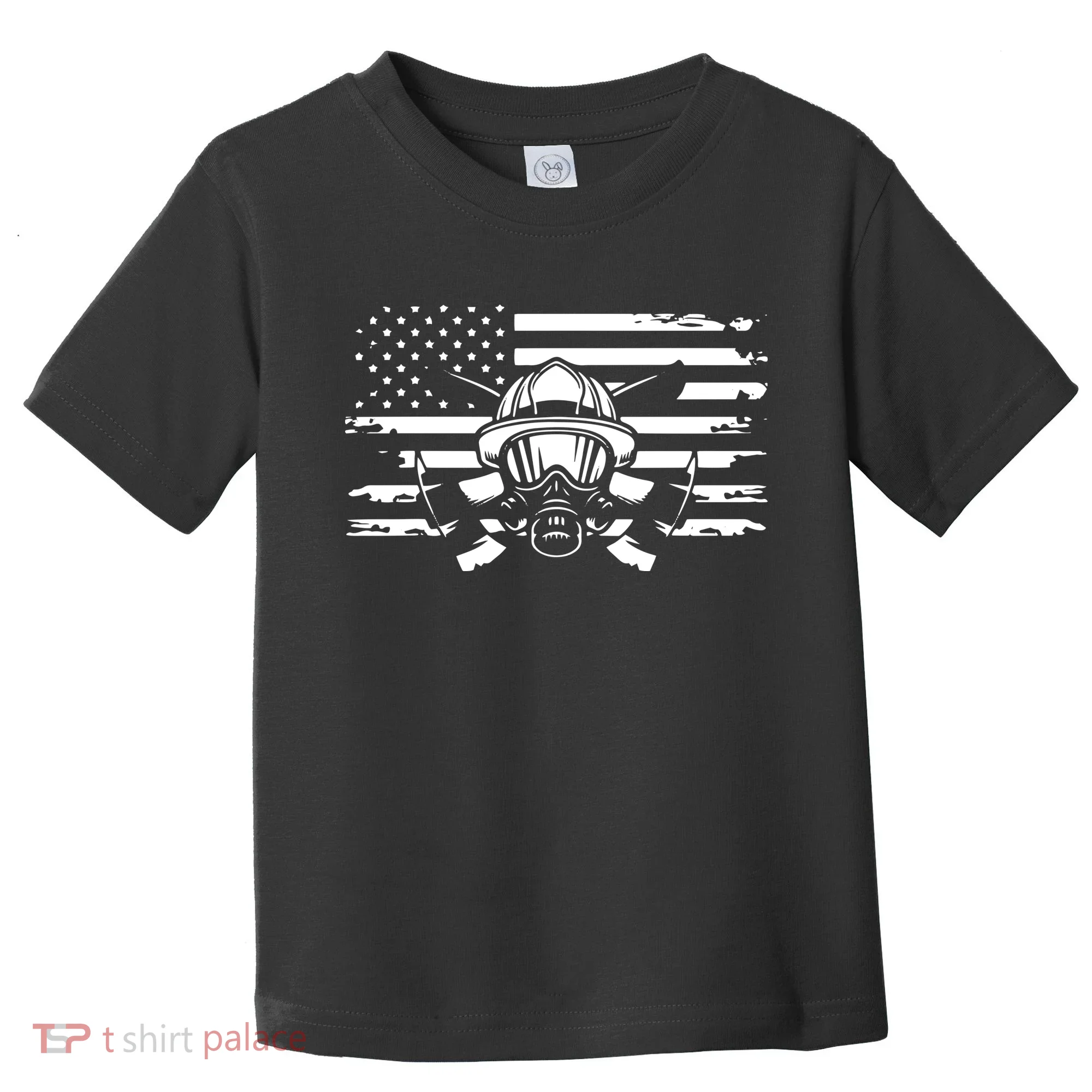 American Flag Fireman Firefighter Apparel Fireman Toddler T-Shirt