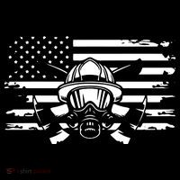 American Flag Fireman Firefighter Apparel Fireman Women's Long Sleeve Shirt thumb 2