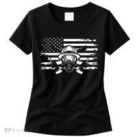 American Flag Fireman Firefighter Apparel Fireman Women's T-Shirt thumb 0