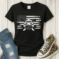 American Flag Fireman Firefighter Apparel Fireman Women's T-Shirt thumb 3