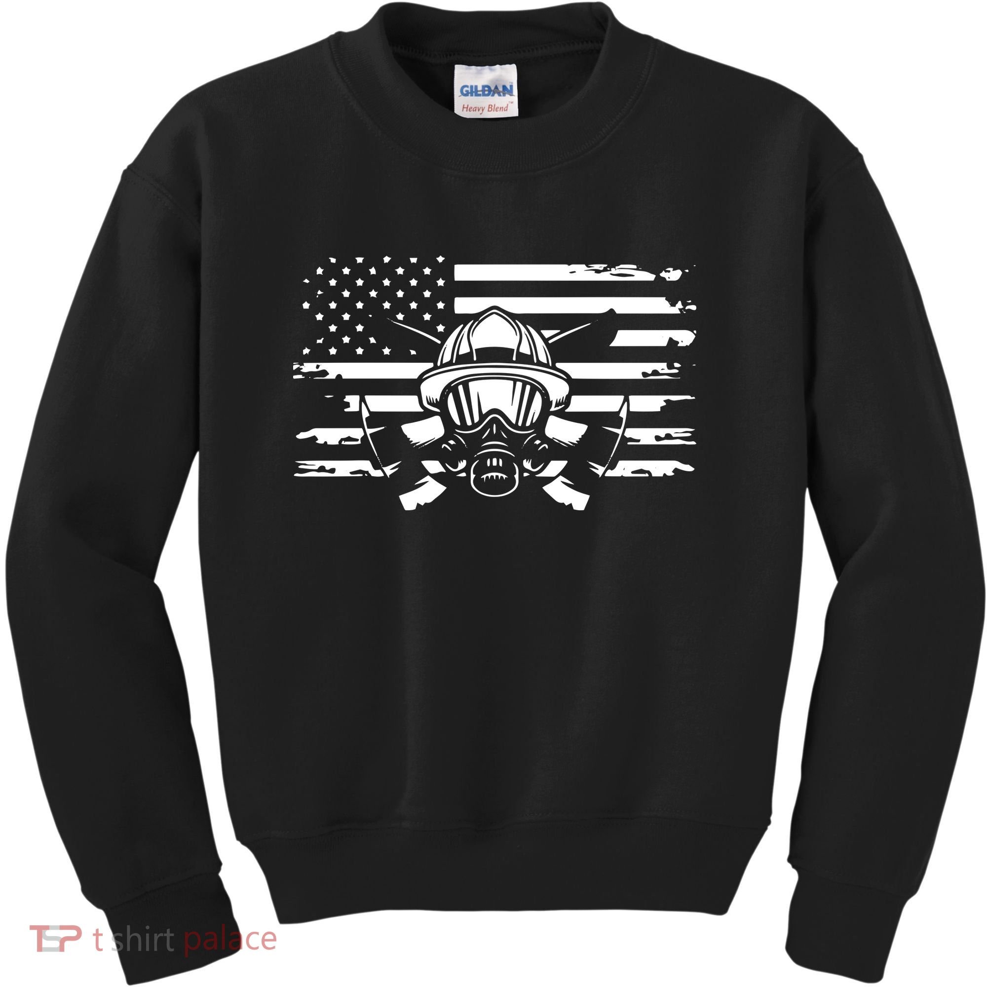 American Flag Fireman Firefighter Apparel Fireman Kids Sweatshirt
