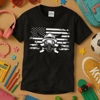 American Flag Fireman Firefighter Apparel Fireman Kids T-Shirt thumb 3