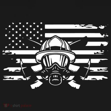 American Flag Fireman Firefighter Apparel Fireman Kids Tie-Dye T-Shirt
