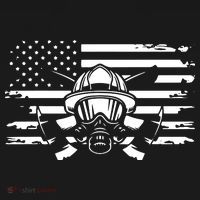 American Flag Fireman Firefighter Apparel Fireman Kids Tie-Dye T-Shirt thumb 3