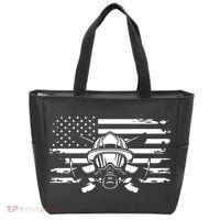 American Flag Fireman Firefighter Apparel Fireman Tote Bag thumb 0