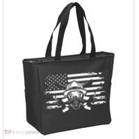 American Flag Fireman Firefighter Apparel Fireman Tote Bag thumb 2