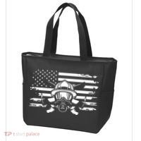 American Flag Fireman Firefighter Apparel Fireman Tote Bag thumb 3