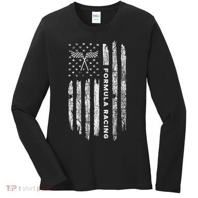 American Flag Formula Racing Vintage Formula Racing Women's Long Sleeve Shirt