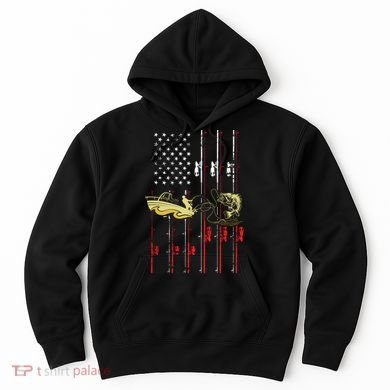 American Fishing Flag Hoodie