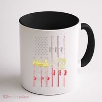 American Fishing Flag Coffee Mug thumb 1